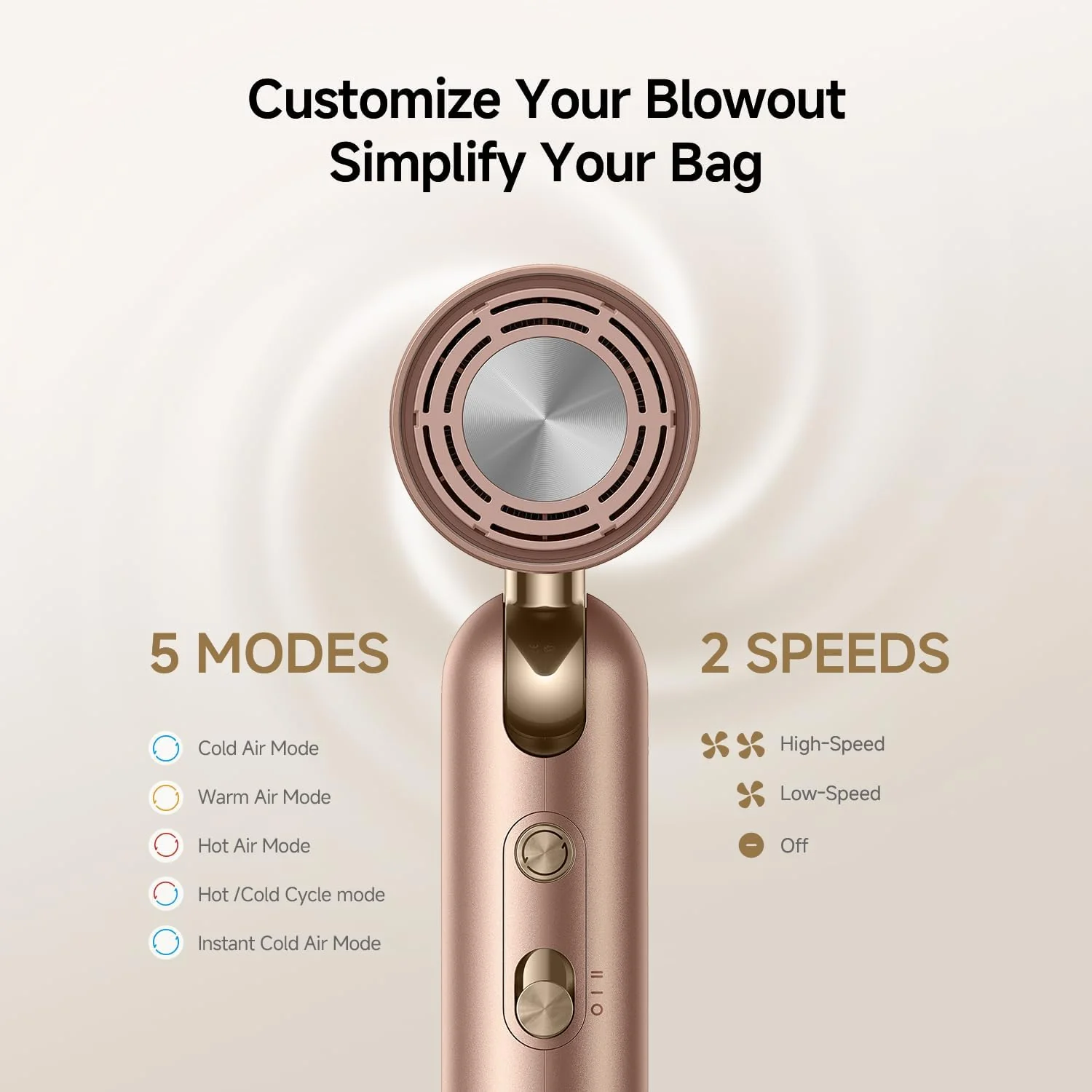 Secador de pelo Pocket Pro, secador de pelo de viaje de doble voltaje con difusor - Dreame - Image 9