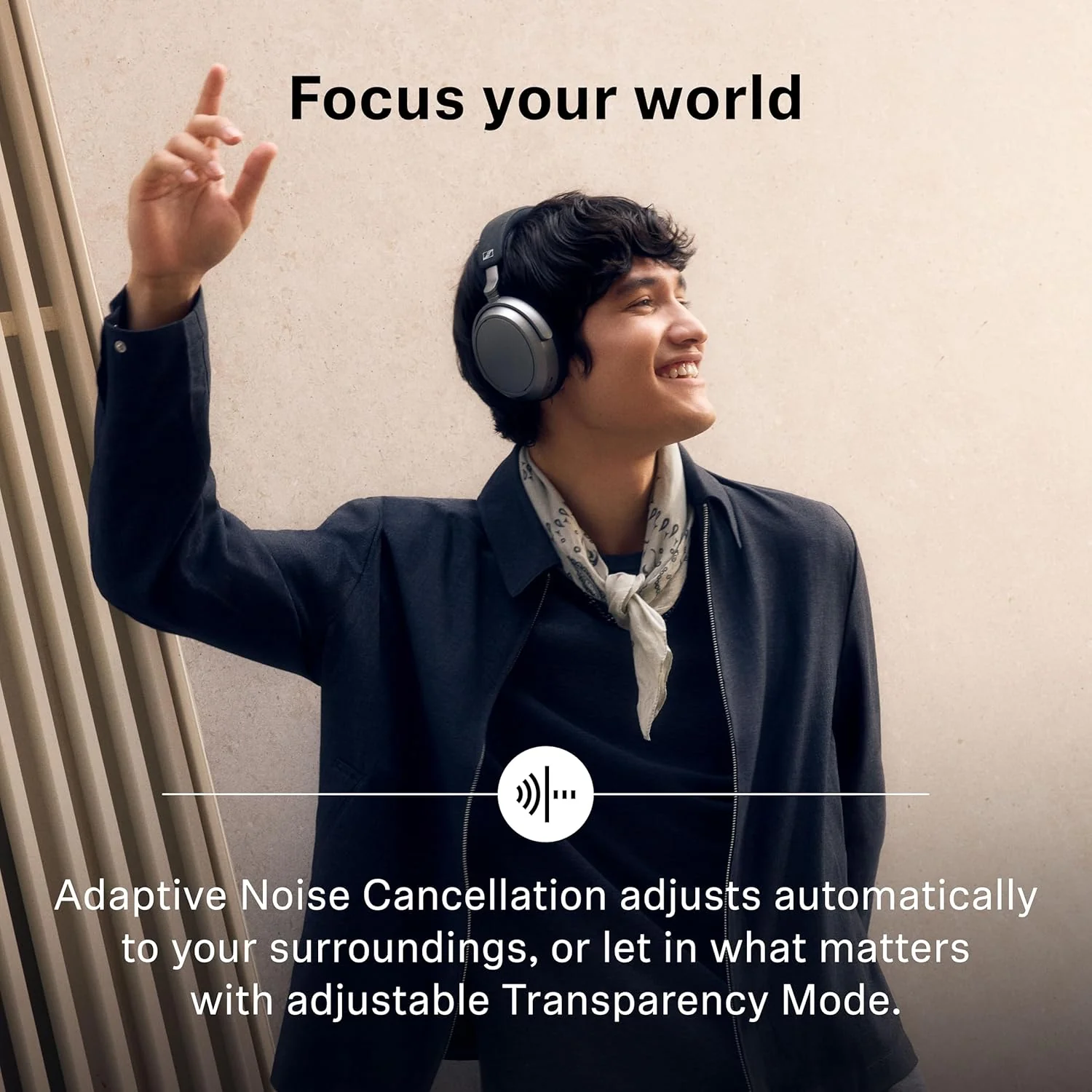 Sennheiser MOMENTUM 4 Wireless: Auriculares Over-Ear Bluetooth con Cancelación de Ruido Adaptativa, 60h de Batería y Sonido Personalizable - Image 4