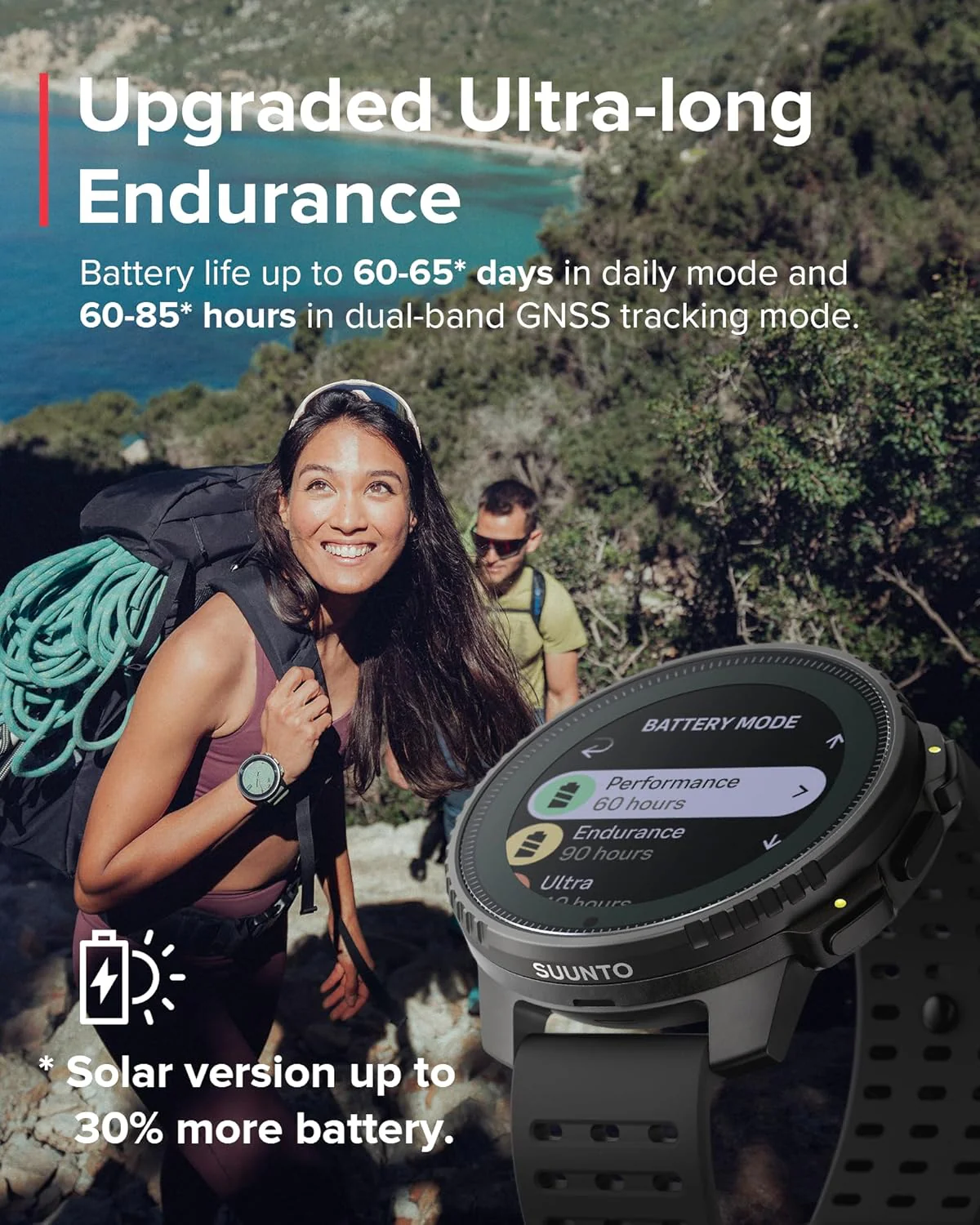 Suunto Reloj GPS Vertical Solar – Mapas Offline, Dual-Band y Carga Solar - Image 6