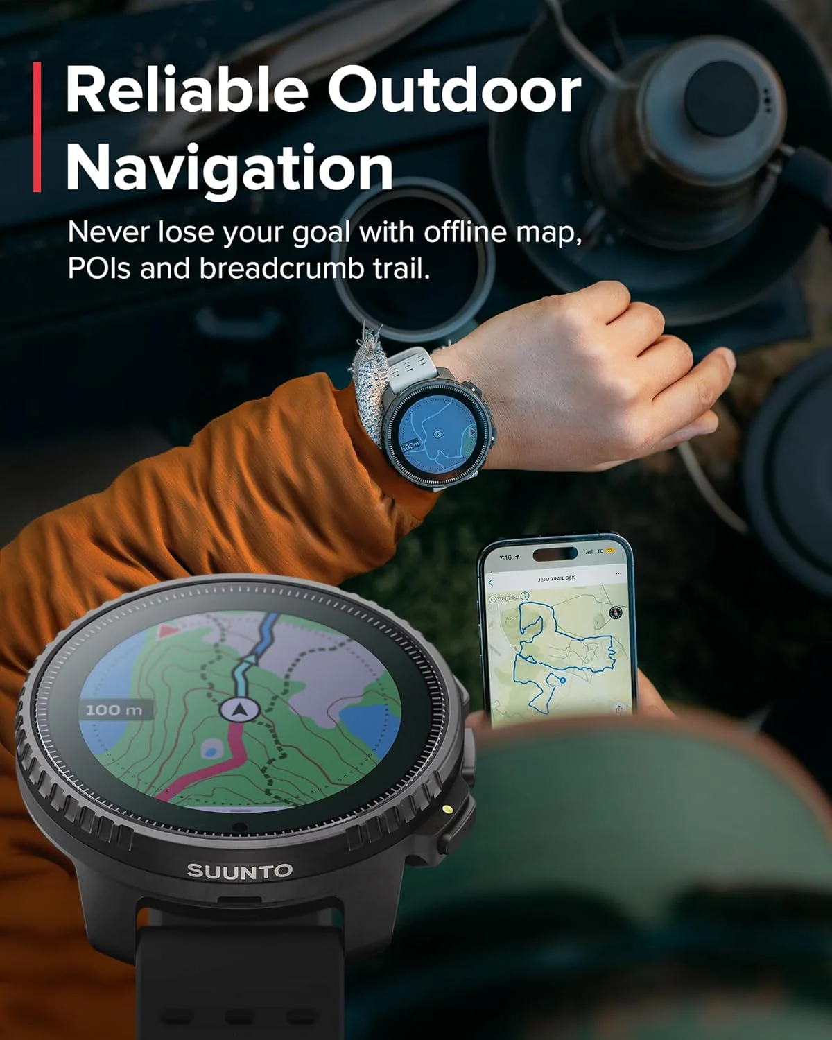 Suunto Reloj GPS Vertical Solar – Mapas Offline, Dual-Band y Carga Solar - Image 8