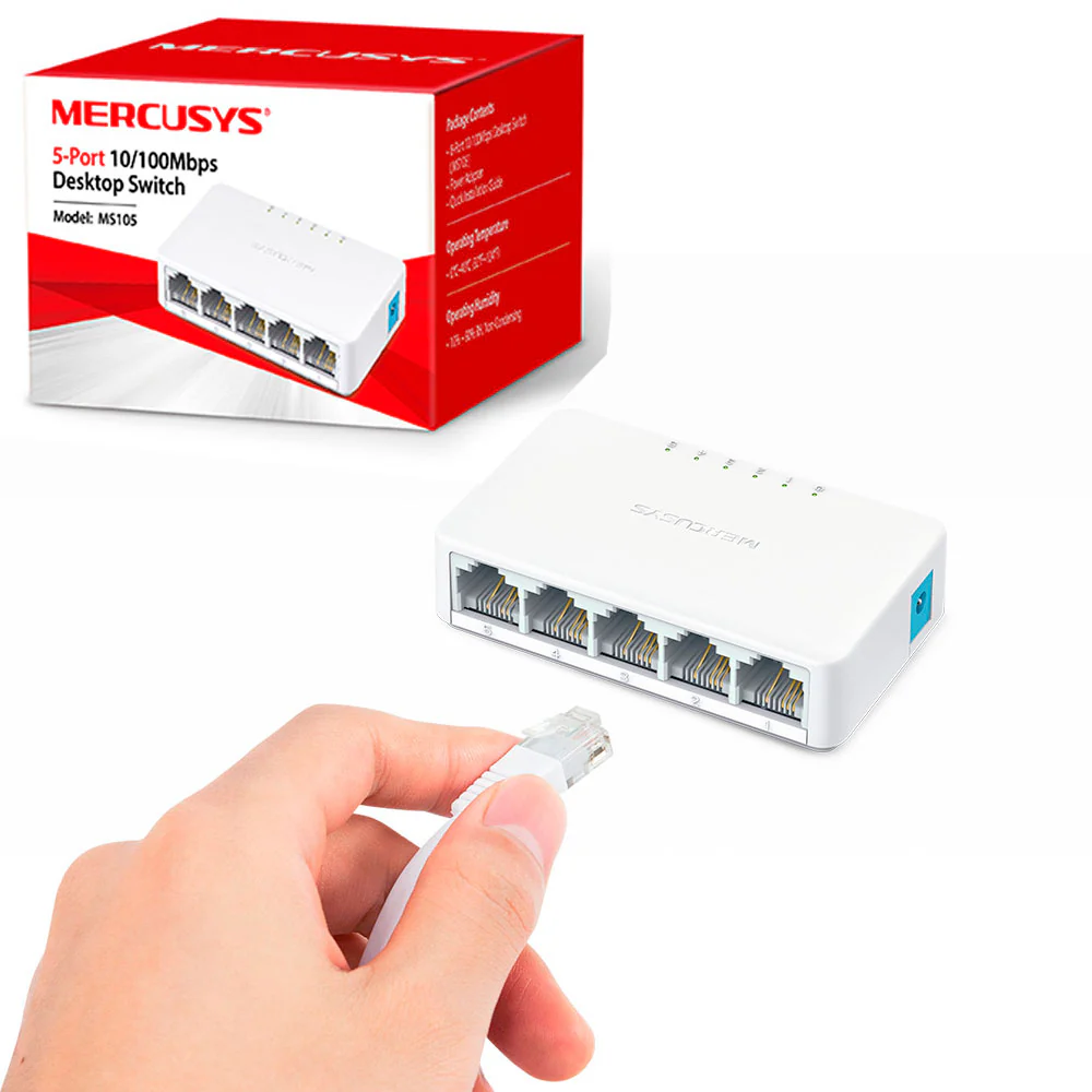Switch Mercusys MS105 | 5 Puertos 10/100Mbps | Mini Desktop - Image 2