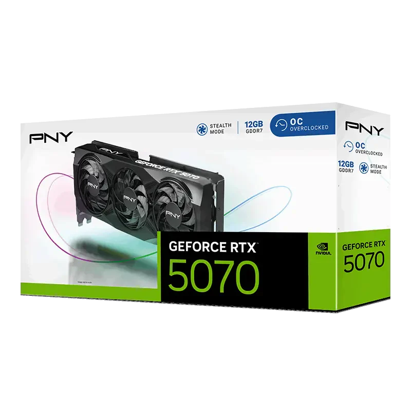PNY GeForce RTX 5070 12GB Overclocked Triple Fan GPU - Image 2