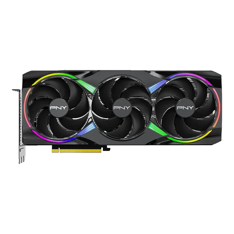 PNY GeForce RTX 5080 16GB ARGB Overclocked Triple Fan GPU - Image 3