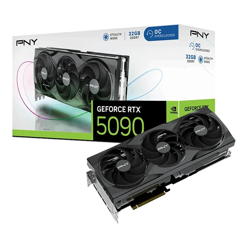 PNY GeForce RTX 5090 32GB ARGB Overclocked Triple Fan GPU