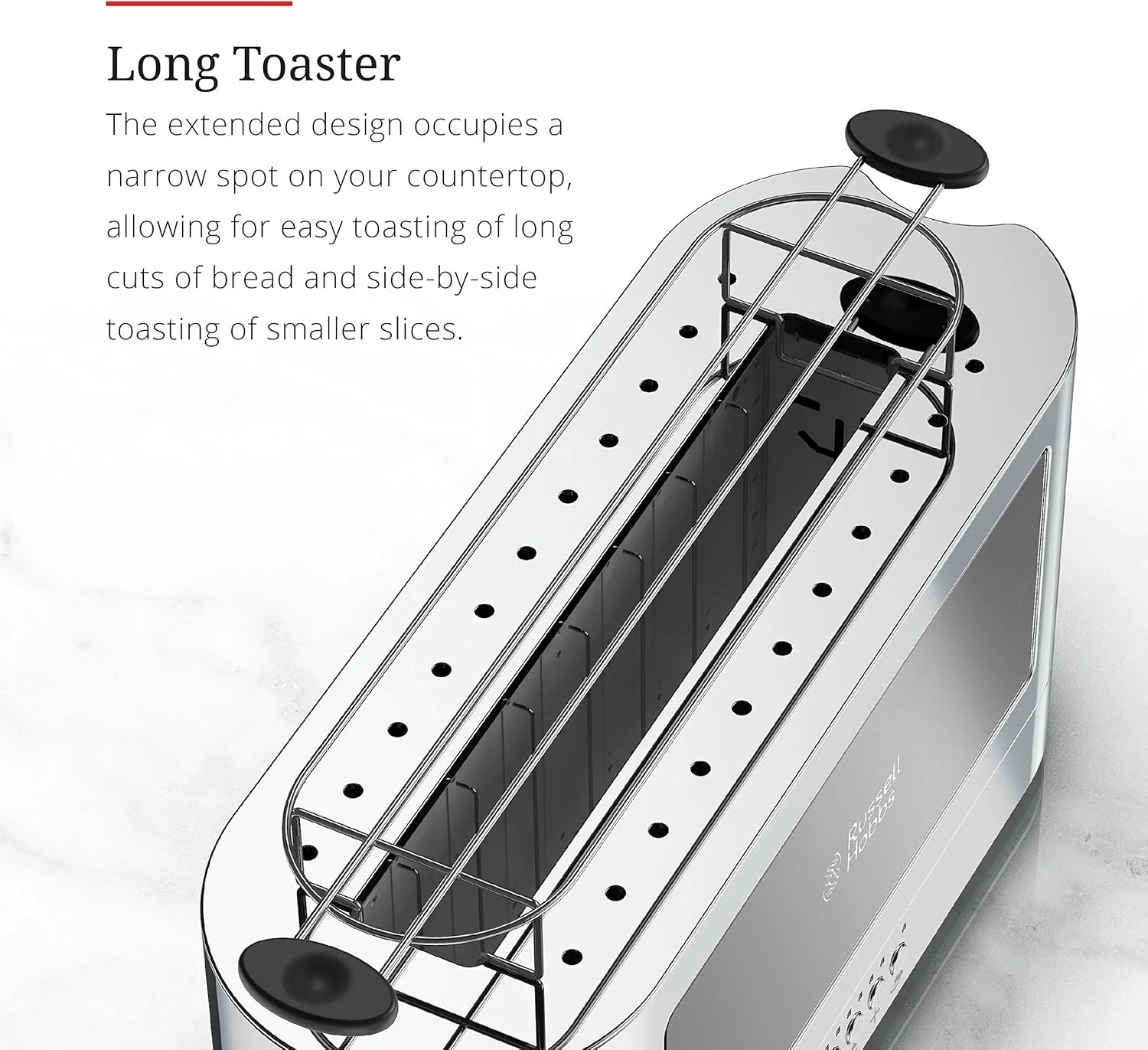 Tostadora Alargada Premium | Diseño en Cristal Negro y 6 Niveles - Image 4