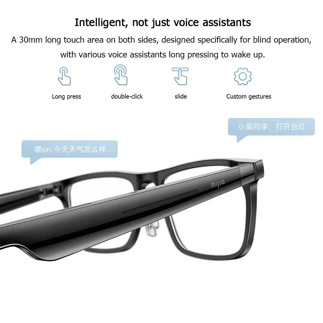Xiaomi Lentes de Audio inteligentes auriculares Bluetooth 5,2 escuchar música tiempo de espera Ultra largo gestos personalizables - Image 5